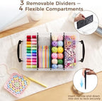 Citylife 2PC Storage Bins with Lids,Storage Box with Dividers - Image 2