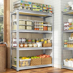 REIBII Storage Shelves Adjustable Metal Shelving 1600LBS Garage Shelves Industrial Metal Shelves 4 Tier Garage Shelving for Pantry Closet Kitchen Basement, Sliver, 11.8" D x 23.6" W x 56.7" H - Image 2