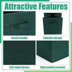 Karenhi 6 Pack Cube Storage Bins, Green Fabric Organizer - Image 3