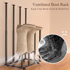 Boot Storage Organizer,Metal Free Standing Boot Rack,12 Pairs,Black - Image 6