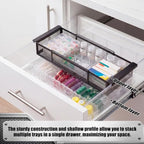LemonRoad 1 Pcs Expandable Drawer Organizer Metal, Black - Image 4