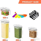 24pcs Airtight Containers, Clear Stackable Dry Food Storage - Image 2