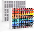 Krafetto 2 Pack 80-Grid Paint Organizer for 2 Oz Bottles, Wall Mount by Krafetto