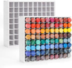 Krafetto 2 Pack 80-Grid Paint Organizer for 2 Oz Bottles, Wall Mount by Krafetto