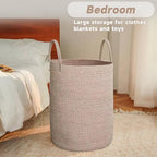 JMvicyroam 80L Cotton Rope Laundry Basket Hamper, Oatmeal - Image 4