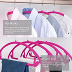 MIZGI Velvet Hangers 50 Pack, Patented Rounded Shoulder Sweater Hangers - Image 5