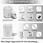 XLHOMO Resin White Marble Bathroom Accessories Set 5 Pcs, Lotion Soap Dispenser, Toothbrush Holder, Bathroom Tumbler, Qtip Holder and Vanity Tray, Bathroom Countertop Organizer Set for Home Apartment - Image 4