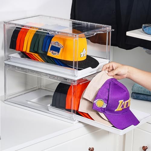 Vtopmart 2 Pack Stackable Baseball Caps Organizer, Each Holds 12 hats by Vtopmart