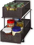 Simple Houseware 2 Tier Sliding Cabinet Basket Organizer Drawer, Bronze by SimpleHouseware