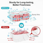 iSPECLE Freezer Organizer Bins - Small Storage Baskets for 7 Cu.Ft, 4 Pack - Image 4