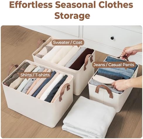 StorageWorks Storage Basket for Shelves, Storage Bins, Natural, 2-Pack - Image 6