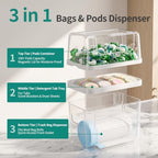 Delamu 3 In 1 Trash Bag Holder Dishwasher Pod Holder With Moistureproof Lid - Image 2