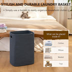 OIAHOMY Laundry Hamper Laundry Basket Cotton Rope Storage Baskets Blue - Image 5