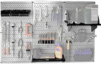 Wall Control 30-WRK-400GB Standard Workbench Metal Pegboard Tool Organizer,Gray/Black - Image 2