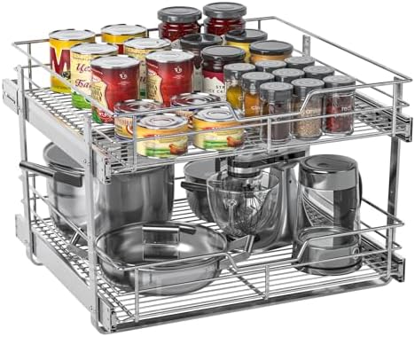 Pull Out Cabinet Organizer,24¼'' Slide Out Kitchen Organizers and Storage by ZOINLIY