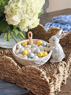 Mud Pie Nested Scallop Woven Trays Set; 21.63"X15.75" - Image 3