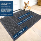 OLANLY Front Door Mat Outside 59x34, All-Season Absorbent Rubber Doormat - Image 2