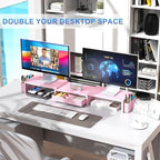 gianotter Dual Monitor Stand Riser With Drawer and 2 Pen Holders - Image 5