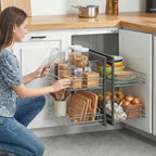 Blind Corner Pull Out Organizer for 36" Cabinet Left Open & Right Open, Compatible 2 Tier 4 Shelves Adjustable Height,900-Square - Image 2