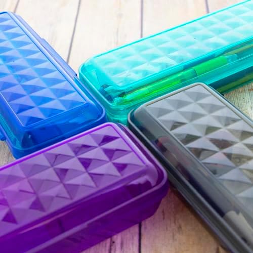 BAZIC PRODUCTS LUCENT Translucent Pencil Box, Stackable, 24-Case - Image 5