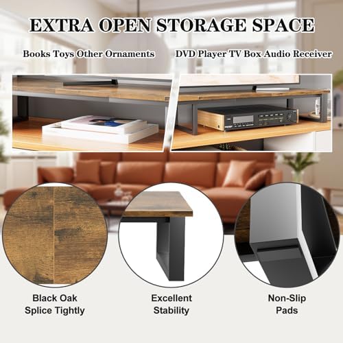 aboxoo 59" Large TV Riser Stand for 32-75 Inch TV, TV Shelf with Steel Legs - Image 4