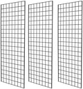 Heavy Duty Commercial Grade Gridwall Panels – Grid Panel for Any Retail Display, 2’ Width x 5’ Height, 3 Gridwall Panels Per Carton (Black Finish) by Home