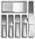 49PCS Silverware Set with Organizer, Silverware Cutlery&Steak Knives for 8 by JUNLIN