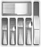 49PCS Silverware Set with Organizer, Silverware Cutlery&Steak Knives for 8 by JUNLIN