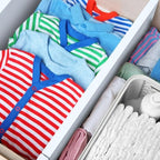DoubleFill 4 Pcs Deep Bamboo Drawer Dividers, Deep Kitchen Dresser Drawer Organizer with Spring Loaded for Clothes, Adjustable Expandable from 15-22 Inch(6 Inch,White) - Image 5