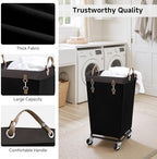 StorageWorks 110L Laundry Basket with Wheels, Rolling Hampers for Clothing - Image 5