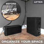 Iron Forge Cable Large Cable Management Box, Black, Includes Cable Sleeve - Image 4