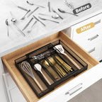 Sedegn expandable silverware tray: 9.6"-16.1" wide holds large utensils - Image 4