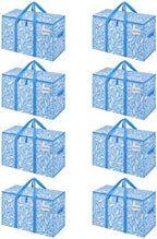 VENO 8 Pack Heavy Duty Moving Bags, Extra Large Storage Bags with Reinforced Handles & Strong Zippers, Foldable & Reusable Moving Box Alternative for Clothes & Dorm Storage by Veno