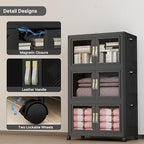 UAMFURI Stackable Storage Bins with Lids, 144QT Extra Large Storage Cabinet - Image 4