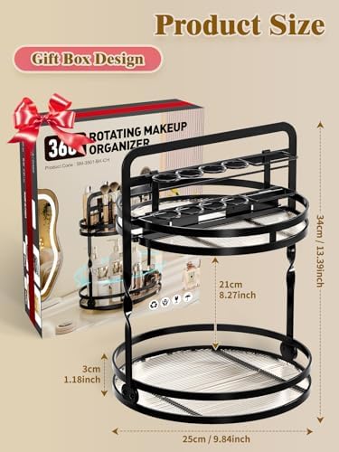 Rotating Makeup Vanity Organizer, 360 Spinning Perfume Organizer - Image 4