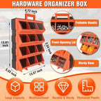 Tool Box Organizer,12-Compartment Portable Small Parts Organizer - Image 2
