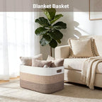 Extra Large Laundry Basket, 25"x16"x16" Rectangle Woven Basket - Image 4