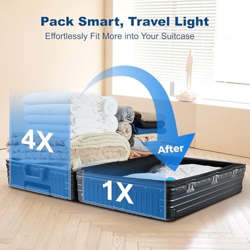 HOUSE DAY 22 Pack Vacuum Seal Bags For Clothing Travel, 80% Space Saving Travel Vacuum Bags with Electric Pump, Vacuum Storage Bags For Clothes, Comforters, Blankets, Moving, Storage & Organization - Image 3