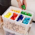 Citylife 32QT 2Packs Clear Craft Organizers and Storage Box with Tray - Image 2