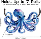 Colorful Octopus Toilet Paper Holder Wall Mount/Stand for Extra 8 Rolls - Image 2