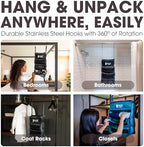 Pack Gear Hanging Carry-On Organizer - Our Fitted Hanging Luggage Organizer Perfectly Fits Any Carry On - Our Packing Cubes For Travel Use Mesh Windows to Make Finding Clothes Easy (Black, M) - Image 6
