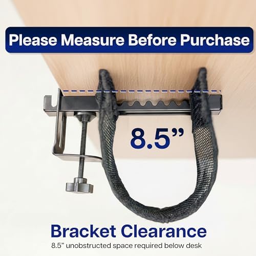 VIVO Black Clamp-on 36 in Mesh Net Cable Management Holder, DESK-AC36MH - Image 4