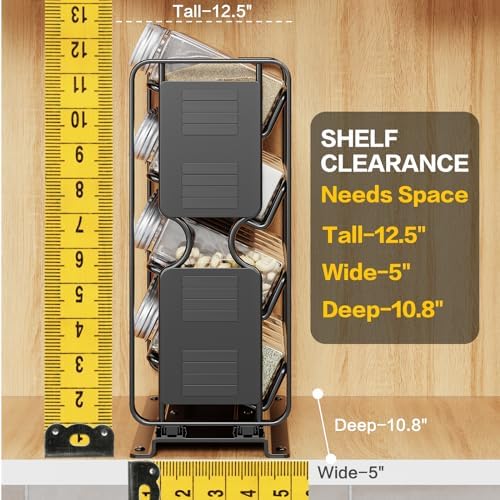 Spice Rack Organizer Drawer Cabinet: Pull Out Spice Seasoning Organization with 20 Jars - Facing Left or Right with Labels and Chalk Maker 4 Tier Slide Out Kitchen Storage for Countertop Wall Mount - Image 2
