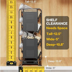 Spice Rack Organizer Drawer Cabinet: Pull Out Spice Seasoning Organization with 20 Jars - Facing Left or Right with Labels and Chalk Maker 4 Tier Slide Out Kitchen Storage for Countertop Wall Mount - Image 2