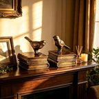 Vintage Bird Bookends & Faux Decorative Books for Home Decor - Image 3