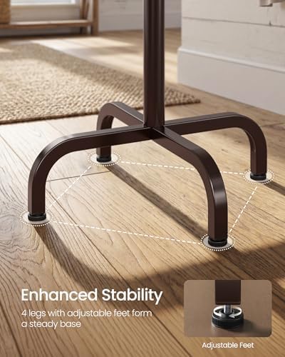 SONGMICS Coat Rack Freestanding, Steel Stand with 16 Hooks and 4 Legs - Image 5