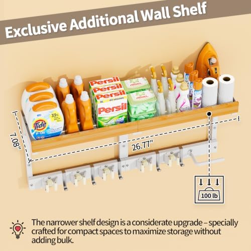 Broom and Mop Organizer Wall Hanging, Broom Hanger Holder Wall Mount - Image 5