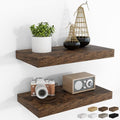 RICHFOCUS Bathroom Floating Shelves for Wall 2Pack|Rustic Brown|16" L by RICHFOCUS