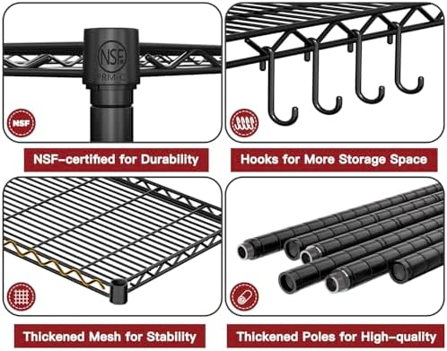 PrimeZone Corner Shelving l Shaped Wire Shelf Pantry Garage Storage 2 Packs - Image 5