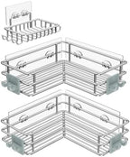 Nieifi Corner Shower Shelves, Adhesive Shower Caddy, Bathroom Organization by Nieifi
